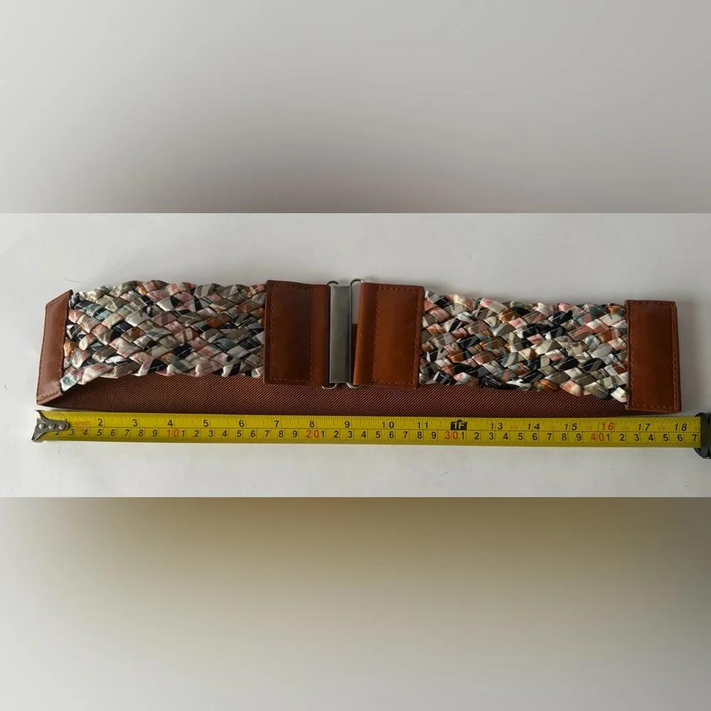 Braided Tan‎ and Cream Belt